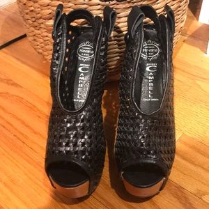 Jeffrey Campbell Woven Leather Wedges size 6